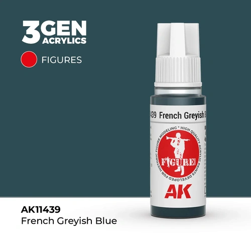 AK Interactive Figure Series: French Greyish Blue Acrylic Paint 17ml 3rd Generation