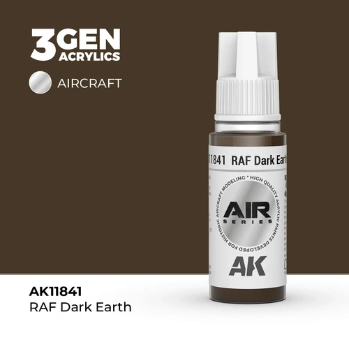 AK Interactive Air Series: RAF Dark Earth Acrylic Paint 17ml 3rd Generation