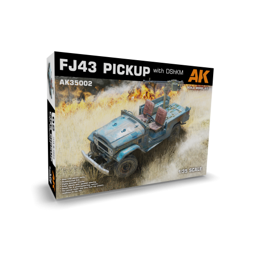 AK Interactive 1/35 FJ43 Pickup With Dshkm Plastic Model Kit