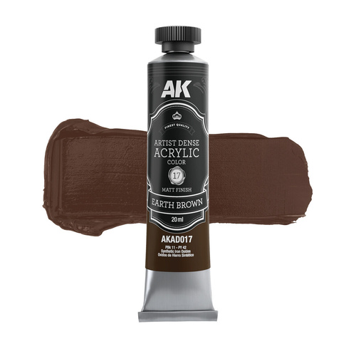 AK Interactive Artist Dense Acrylic Earth Brown 20ml