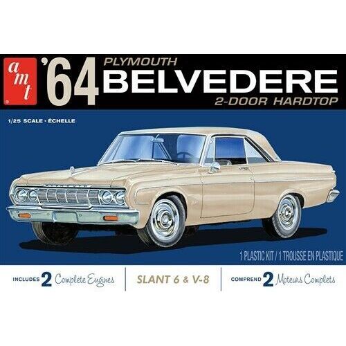 AMT 1188M 1/25 1964 Plymouth Belvedere (w/Straight 6 Engine) 2T Plastic Model Kit