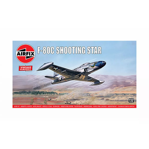 Airfix 1/72 F-80C Shooting Star Fighter Jet Scaled Plastic Model Kit