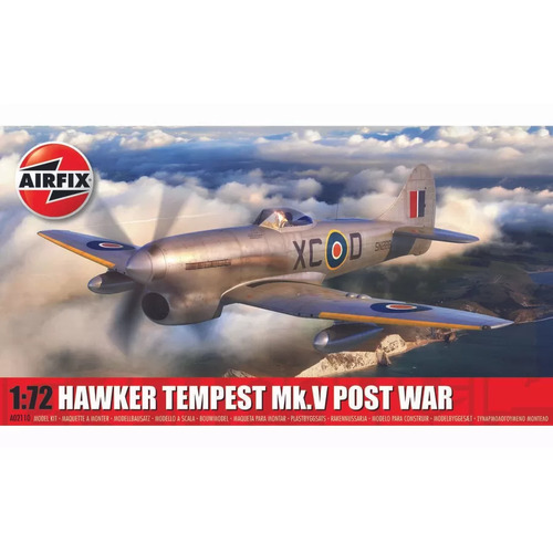 Airfix 1/72 Hawker Tempest Mk.V Post War Fighter Scaled Plastic Model Kit