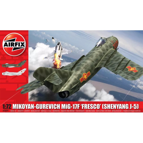 Airfix 1/72 Mikoyan-Gurevich Mig-17 Fresco Fighter Scaled Plastic Model Kit