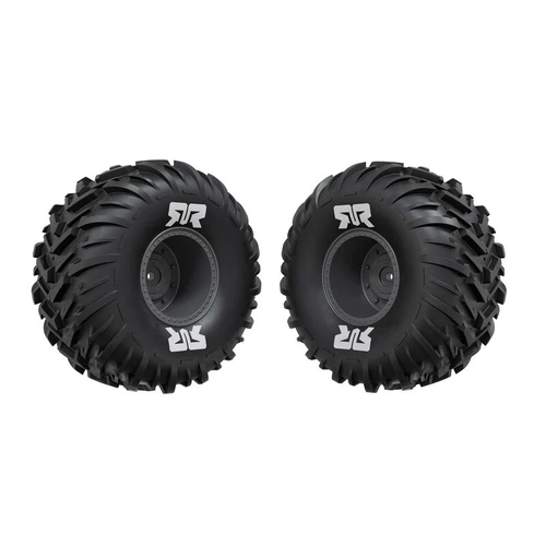 Arrma 1/10 dBoots Chevron MT Tyre Set Glued Gun Metal - ARA-3419