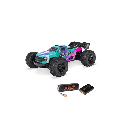 Arrma Mini Kraton 3S BLX 4X4 1/16 Speed Monster Truck (Teal/Pink) - ARA2508ST2