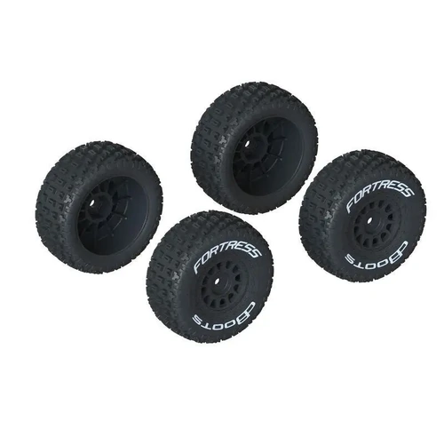 Arrma dBoots Fortness Tire Set Glued, Black, 4pcs, Grom