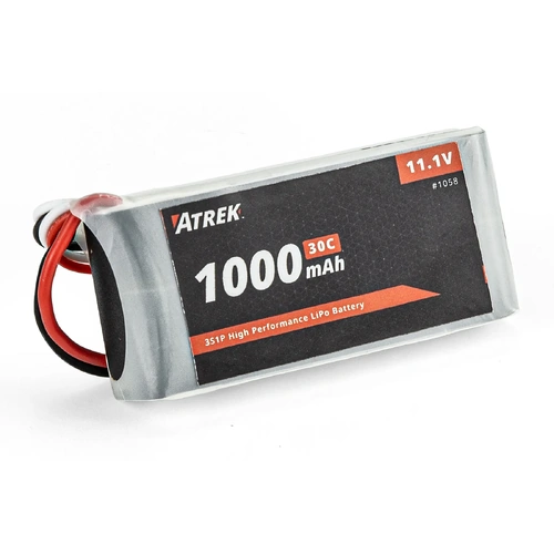 Atrek 11.1V 1000mAh 30C 3S Soft Case LiPo Battery - ART-1058