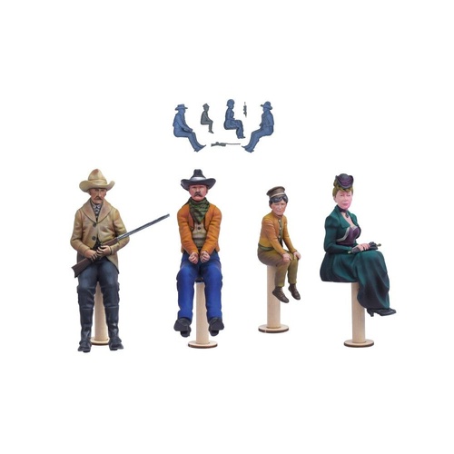 Artesania 1/12 4 Resin Figure Set for Stage Coach