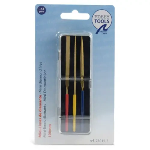 Artesania 27015-3 3 Mini Diamond Files Set. Size 100mm Modelling Tool