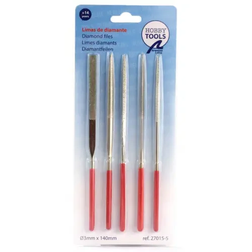 Artesania 27015-5 5 Diamond Files Set. Size 140mm Modelling Tool
