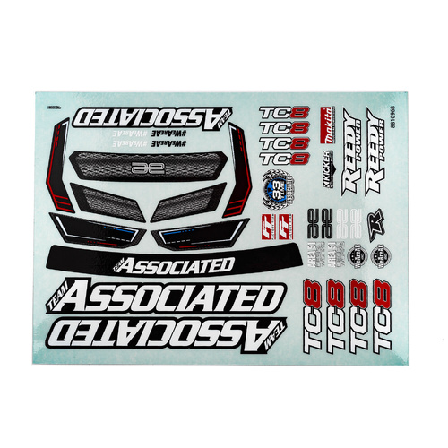 Team Asscociated RC10TC8 Decal Sheet 32081