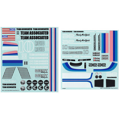 Team Associated RC10CC Decal Sheets 6312