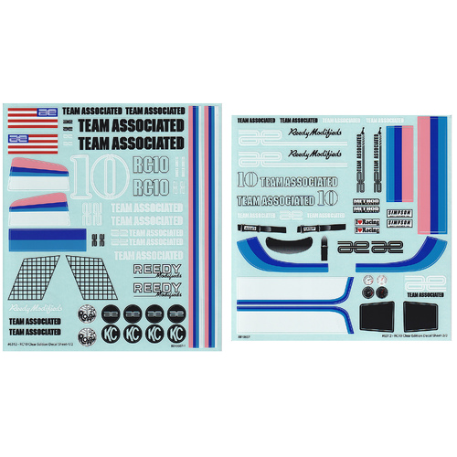 Team Associated RC10CC Decal Sheets 6312