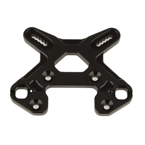 Team Associated RC8B4 Front Shock Tower, black aluminum 81502