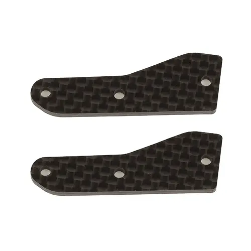 Team Associated RC8B4 FT front upper suspension arm inserts, carbon fiber, 2.0 mm 81537
