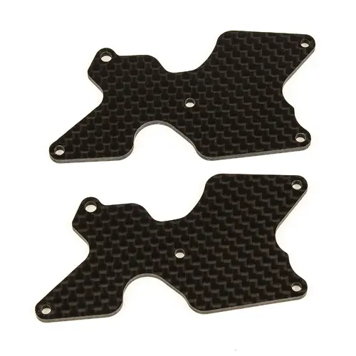 Team Associated RC8B4 FT rear suspension arm inserts, carbon fiber, 2.0 mm 81542