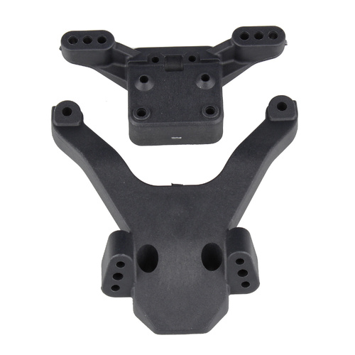 Team Associated RC10B6 FT Top Plate And Ballstud Mount, carbon 91875