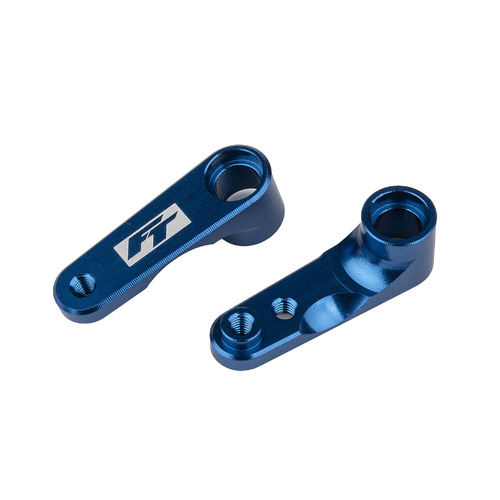 Team Associated 91983 RC10B6.4 FT Steering Bellcranks, blue aluminum