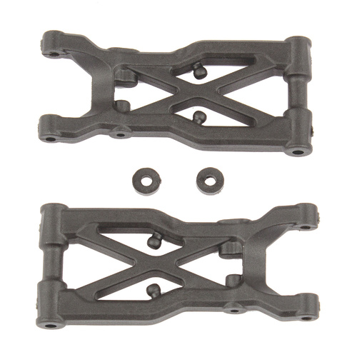 Team associated RC10B74 FT Rear Suspension Arms, carbon fiber 92298