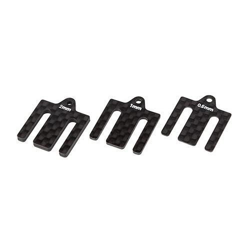 Team associated RC10B7 FT Front Bulkhead Shims, carbon fiber 92438