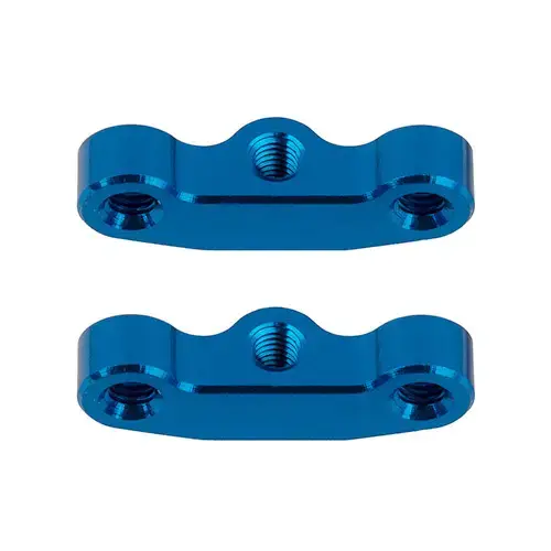 Team Associated RC10B7 Hub Link Mounts, +1mm, blue aluminum 92441