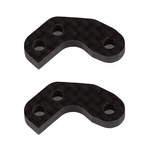 Team Associated RC10B7 FT Caster Block Link Mount Set, +1mm, carbon fiber 92466