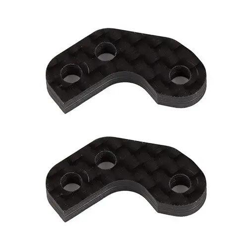 Team Associated RC10B7 FT Caster Block Link Mount Set, -1mm, carbon fiber 92468