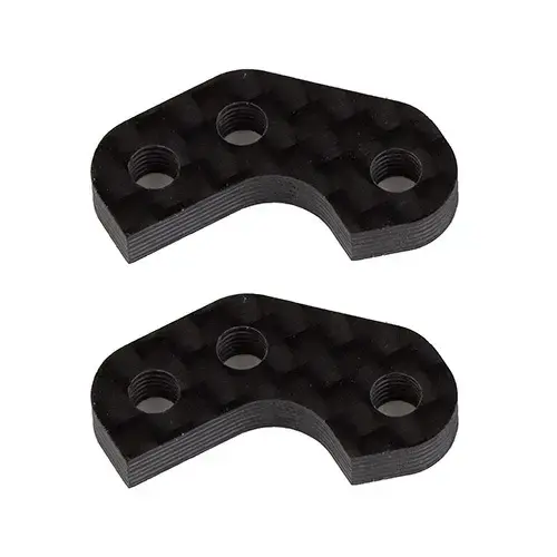 Team Associated RC10B7 FT Caster Block Link Mount Set, -3mm, carbon fiber 92470