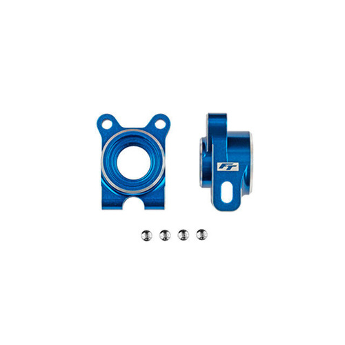 RC10B7 FT Aluminum Rear Hubs, -4 Offset, Blue