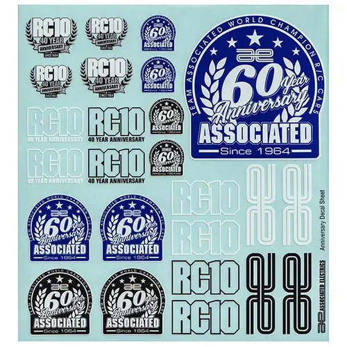 Team Associated Anniversary Decal Sheet - ASS97151
