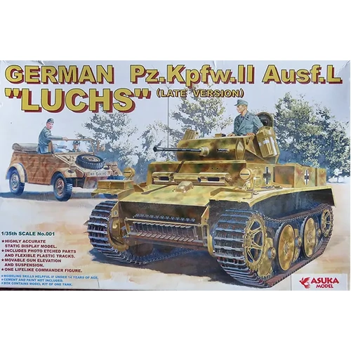 Asuka 1/35 German Pz.Kpfw.II Ausf.L "LUCHS" (Late version) Plastic Model Kit