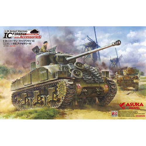 Asuka 1/35 British Sherman IC FIREFLY composite hull with Accessores Plastic Model Kit