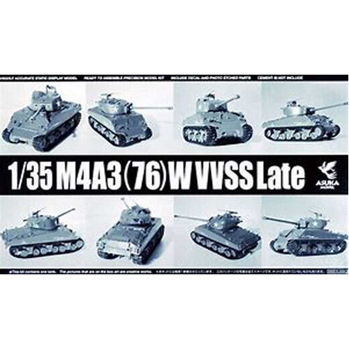 Asuka 1/35 M4A3(76)W VVSS Late Plastic Model Kit