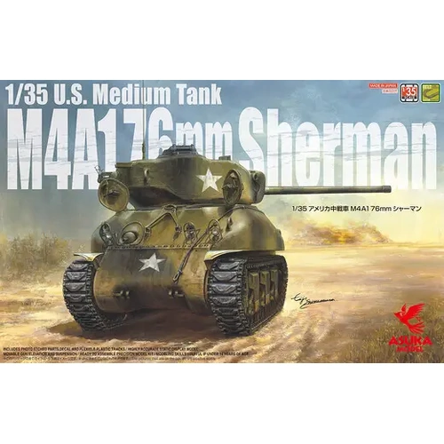Asuka 1/35 M4A1 76mm Sherman Plastic Model Kit