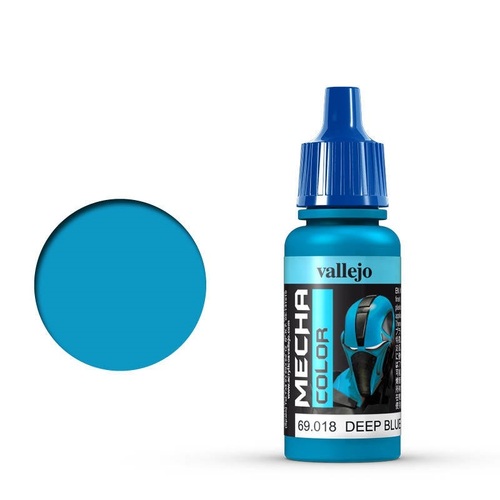Vallejo Mecha Colour Deep Blue 17ml Acrylic Airbrush Paint [69018] (6 PCS)