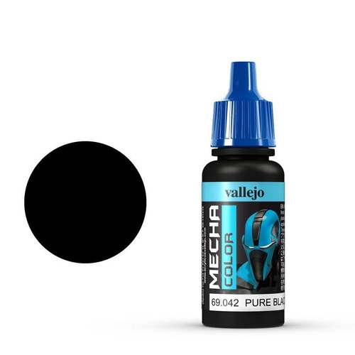 Vallejo Mecha Colour Pure Black 17ml Acrylic Airbrush Paint [69042] (6 PCS)