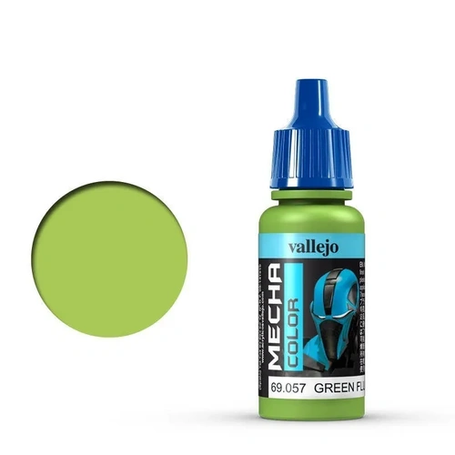 Vallejo Mecha Colour Green Fluorescent 17ml Acrylic Airbrush Paint [69057] (6 PCS)