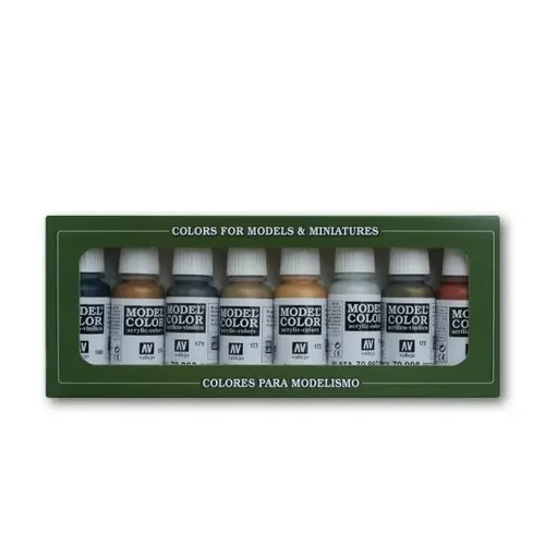Vallejo Model Colour Metallic Colors 8 Colour Acrylic Paint Set