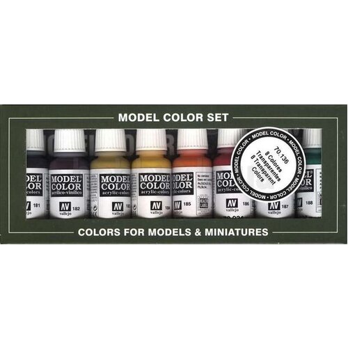 Vallejo 70136 Model Colour Transparent Colors 8 Colour Acrylic Paint Set