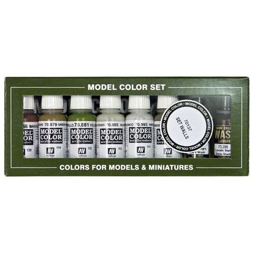 Vallejo 70137 Model Colour Building Set 8 Colour Acrylic Paint Set