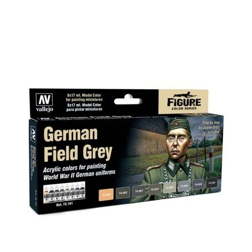 Vallejo 70181 Model Colour German Field Grey Uniform Acrylic Paint Set