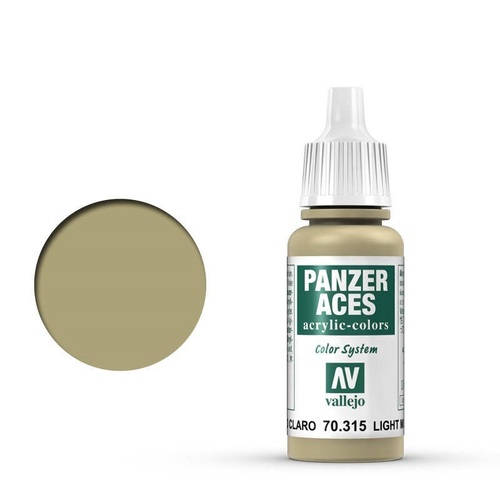 Vallejo Panzer Aces Light Mud 17 ml Acrylic Paint [70315] (6 PCS)