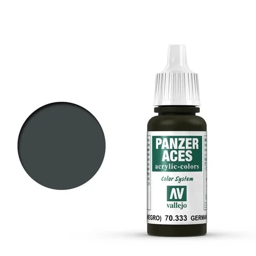 Vallejo Panzer Aces German Tanker (Black) 17 ml Acrylic Paint [70333] (6 PCS)