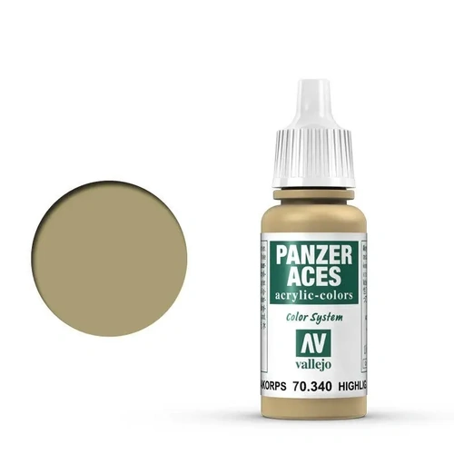 Vallejo Panzer Aces Afrikakorps Highlights 17 ml Acrylic Paint [70340] (6 PCS)