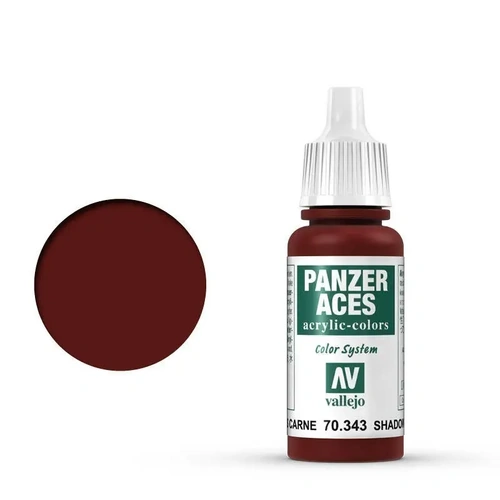 Vallejo Panzer Aces Flesh Shadows 17 ml Acrylic Paint [70343] (6 PCS)