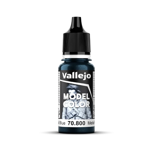 Vallejo Model Colour #204 Metallic Metal Blue 17 ml Acrylic Paint