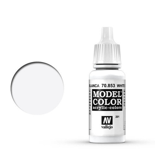 Vallejo 70853 Model Colour #201 White Glaze 17 ml Acrylic Paint