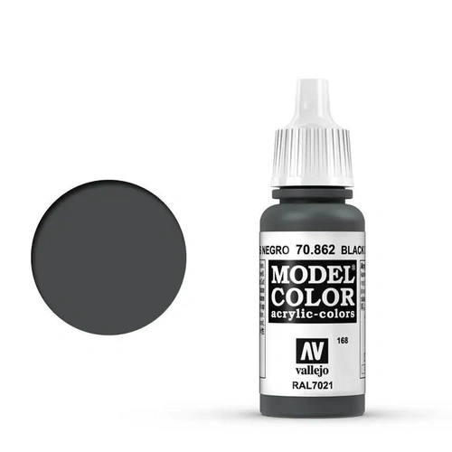 Vallejo Model Colour #185 - Black Grey - 18 ml Matt Acrylic Paint