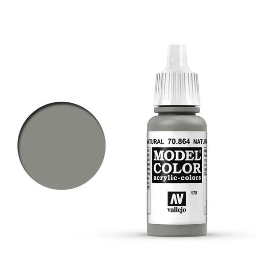 Vallejo Model Colour #197 - Natural Steel - 18 ml Metallic Acrylic Paint